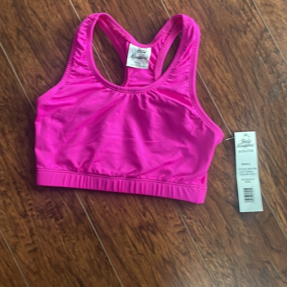 Body Wrappers Racer back Sports Bra. Hot Pink - Dance class /Gymnastics /Workout